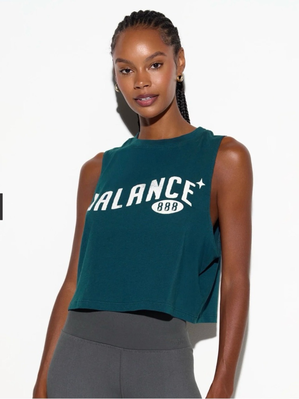 Spiritual Gangster Teal Green Cropped Muscle Tank